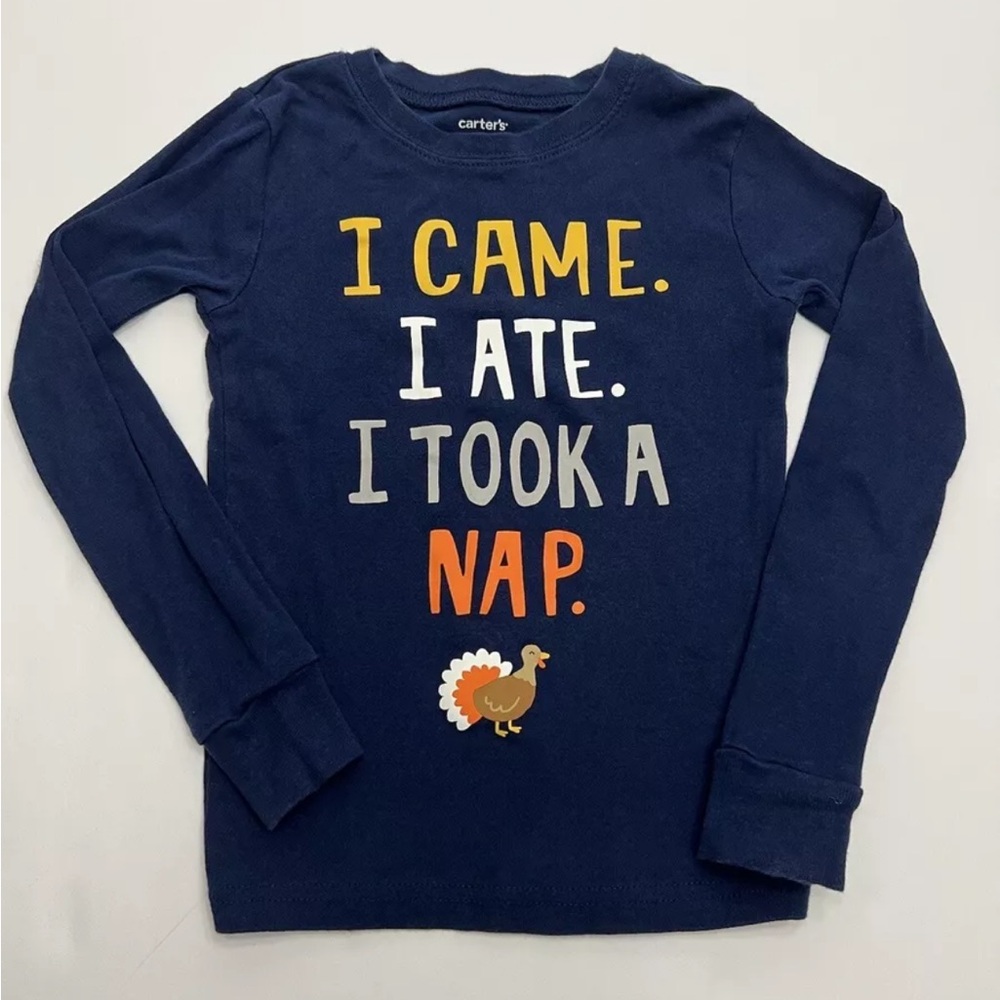 Carters Thanksgiving Pajama Top Size 6 PJ SHIRT ONLY